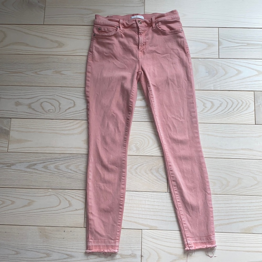 7 For All Mankind Ankle Skinny W Released Hem 27 pink